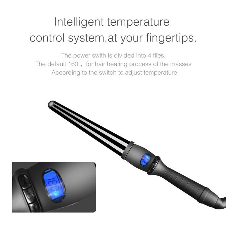 Fer à Boucler Conique LCD Tube Unique Céramique Émaillée Fleur de Poire Cône, 19mm UE, 25mm UE, 25mm US, 19mm US, 32mm UE