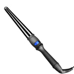 Fer à Boucler Conique LCD Tube Unique Céramique Émaillée Fleur de Poire Cône, 19mm UE, 25mm UE, 25mm US, 19mm US, 32mm UE