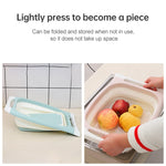 Planche à découper multifonctionnelle pliable pour lavage de légumes, rose