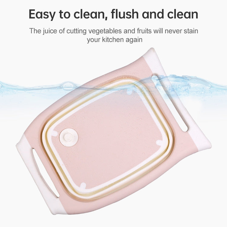 Planche à découper multifonctionnelle pliable pour lavage de légumes, rose