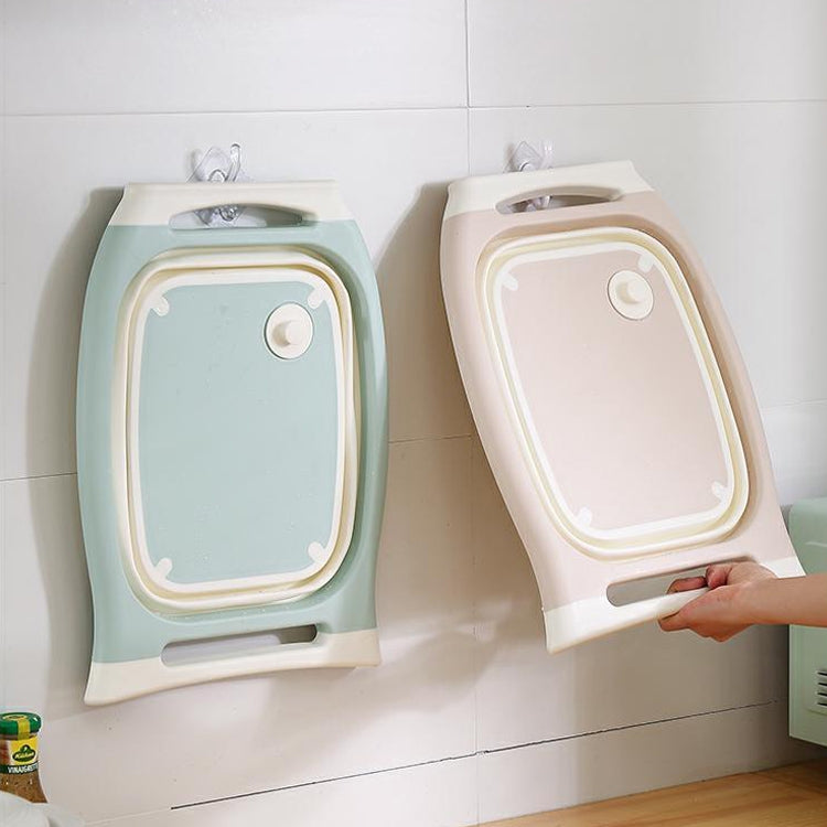 Planche à découper multifonctionnelle pliable pour lavage de légumes, rose