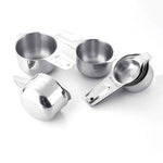 Tasses à mesurer 7 en 1 en acier inoxydable 304 pour la pâtisserie, Cuillère à mesurer 7 en 1