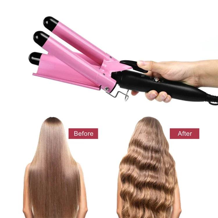Fer à Boucler Permanent Céramique Automatique 20-32m 3 Barils Big Wave Outils de Bouclage de Cheveux, 32mm