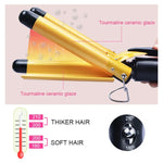 Fer à Boucler Permanent Céramique Automatique 20-32m 3 Barils Big Wave Outils de Bouclage de Cheveux, 32mm