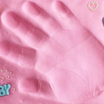 3 Pièces Tampon Encreur Bébé Mains et Pieds Argile Douce à Séchage à l'Air, Bleu, Vert, Rose, Violet, Orange, Rouge, Blanc, Jaune
