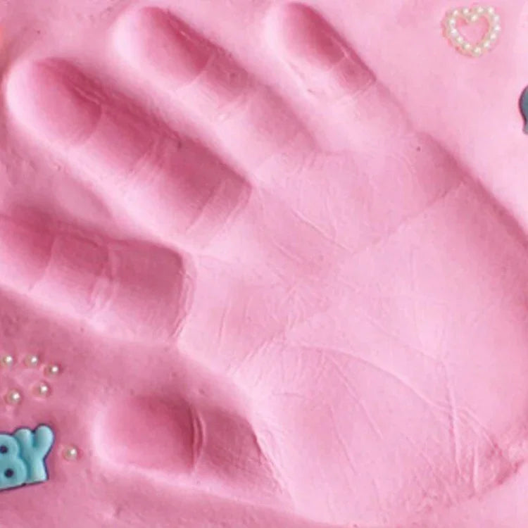 3 Pièces Tampon Encreur Bébé Mains et Pieds Argile Douce à Séchage à l'Air, Bleu, Vert, Rose, Violet, Orange, Rouge, Blanc, Jaune