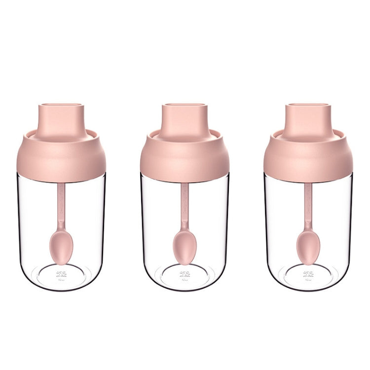 3 bocaux à assaisonnement en verre avec couvercle hermétique et cuillère, en forme de macaron, avec étiquette, bouteille d'assaisonnement, pot à miel, bouteille à huile avec pinceau
