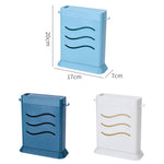 Porte-couteaux multifonctionnel invisible à trois trous pour cuisine, égouttoir creux, support de rangement pour ustensiles de cuisine