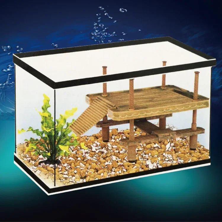 Grande plateforme de bain de soleil tortue parc d'attractions Île flottante Paysage aquarium tortue, Grande
