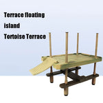 Grande plateforme de bain de soleil tortue parc d'attractions Île flottante Paysage aquarium tortue, Grande