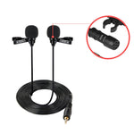 Microphone lavalier filaire condensateur double tête, microphone pour deux personnes, live mobile, micro K Song, sac 515PU