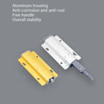 3 PCS Basculeur en alliage d'aluminium sans poignée pour pousser-tirer Porte d'armoire Tiroir Basculeur, Or, Argent