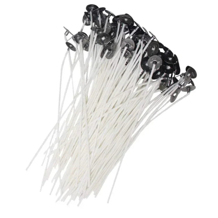 2 jeux de mèches de bougies en coton tressé pour lampes à beurre, mèches de bougies