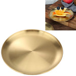 Assiette ronde épaissie en acier inoxydable, plateau de café, assiette à fruits, à gâteaux, à os, assiette peu profonde, 14 cm argent mat brossé, 17 cm argent mat brossé, 20 cm argent mat brossé, 23 cm argent mat brossé, 26 cm argent mat brossé