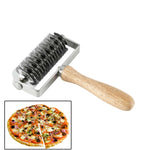 Ustensile de pâtisserie, couteau à pizza à roulette avec manche en bois en acier inoxydable, couteau à filet à pizza, couteau à pizza 1