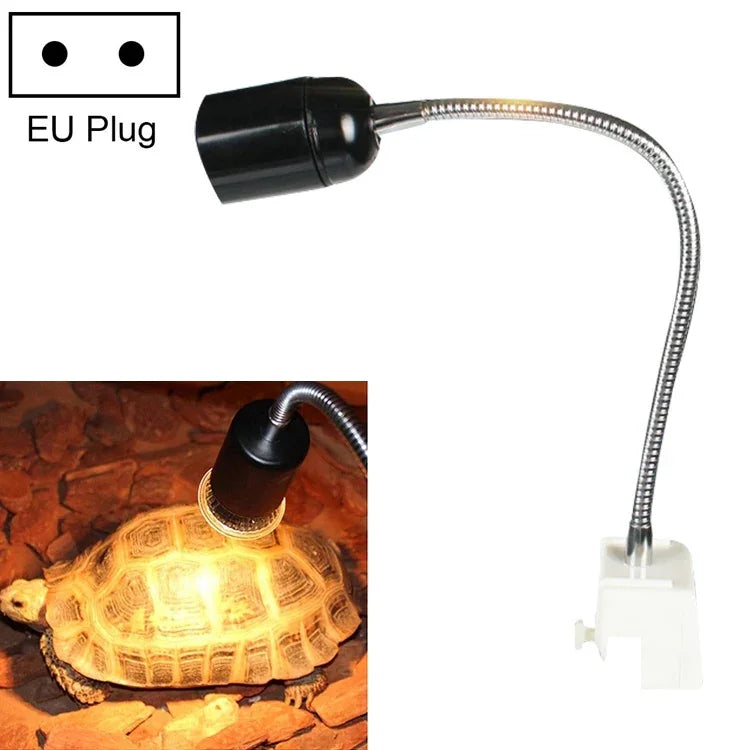 Support lampe UVB pour tortue Lampe de bronzage spectre complet Support lumière solaire chauffante pour animaux, Prise EU, Prise EU