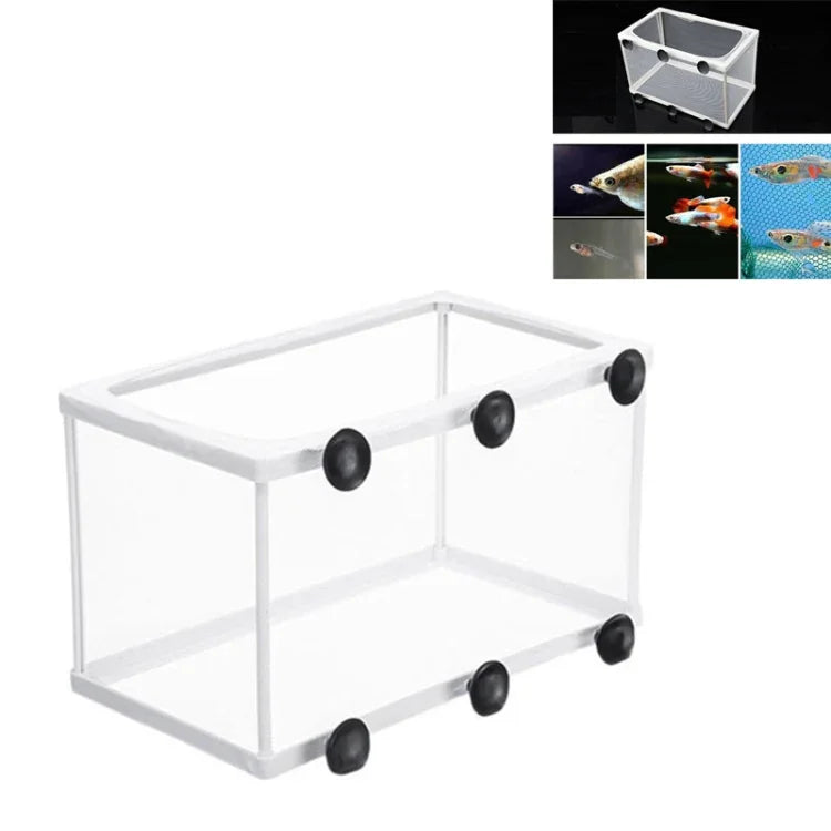 Grand incubateur pour aquarium Petite boîte d'isolation pour petits poissons Filet Boîte d'élevage de poissons tropicaux, Sans cloison
