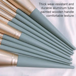10 PIÈCES / Ensemble de pinceaux de maquillage en fibre de maïs pour la poudre libre, le visage et les yeux, sans sac, avec sac bleu, avec sac argenté, avec cylindre rose, avec cylindre vert, avec sac zippé rose