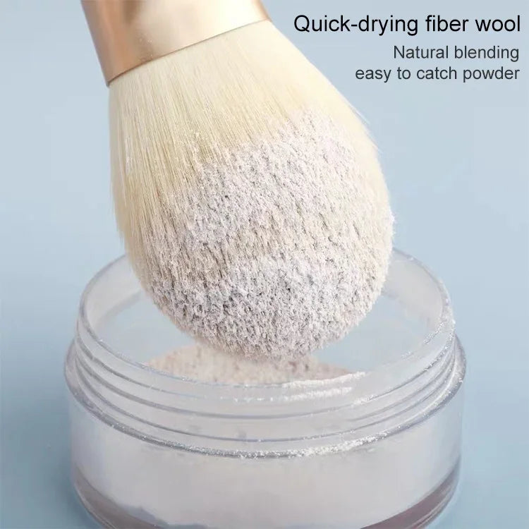 10 PIÈCES / Ensemble de pinceaux de maquillage en fibre de maïs pour la poudre libre, le visage et les yeux, sans sac, avec sac bleu, avec sac argenté, avec cylindre rose, avec cylindre vert, avec sac zippé rose