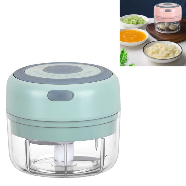 Presse-ail électrique rechargeable par USB, mixeur alimentaire complémentaire, presse-ail en acier inoxydable, dispositif de décorticage d'ail, mini hachoir à ail sans fil, vert, blanc