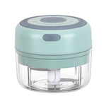 Presse-ail électrique rechargeable par USB, mixeur alimentaire complémentaire, presse-ail en acier inoxydable, dispositif de décorticage d'ail, mini hachoir à ail sans fil, vert, blanc