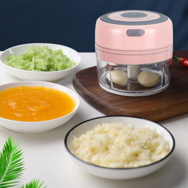Presse-ail électrique rechargeable par USB, mixeur alimentaire complémentaire, presse-ail en acier inoxydable, dispositif de décorticage d'ail, mini hachoir à ail sans fil, vert, blanc