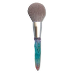 Pinceau de maquillage en fibre de maïs lavable, pinceau à poudre libre vert, pinceau à poudre libre rose, 5 pinceaux à paupières verts, pinceau à poudre libre vert + 5 pinceaux à paupières