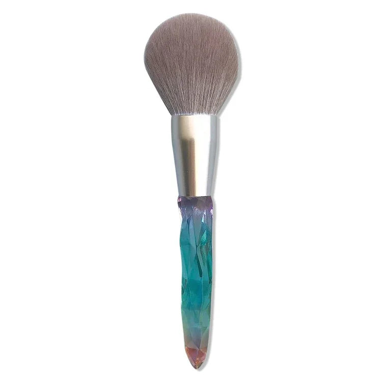 Pinceau de maquillage en fibre de maïs lavable, pinceau à poudre libre vert, pinceau à poudre libre rose, 5 pinceaux à paupières verts, pinceau à poudre libre vert + 5 pinceaux à paupières