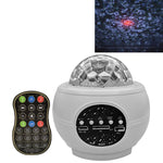 M2 8W Lumière d'ambiance de projection laser Ciel étoilé de Noël Lumière de couchage rotative avec motif d'eau dynamique étoilé, USB, Batterie