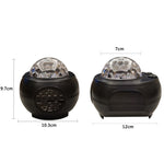 M2 8W Lumière d'ambiance de projection laser Ciel étoilé de Noël Lumière de couchage rotative avec motif d'eau dynamique étoilé, USB, Batterie