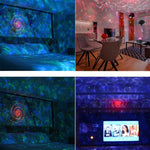 M2 8W Lumière d'ambiance de projection laser Ciel étoilé de Noël Lumière de couchage rotative avec motif d'eau dynamique étoilé, USB, Batterie