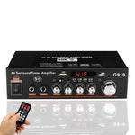 Amplificateur de puissance numérique intelligent G919 avec Bluetooth / USB / SD / FM intégré, mini amplificateur, prise EU