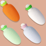 Sac d'eau chaude en silicone en forme de carotte, anti-fuite et anti-explosion, chauffe-mains d'hiver, orange, rose et blanc, vert et blanc, vert clair