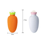 Sac d'eau chaude en silicone en forme de carotte, anti-fuite et anti-explosion, chauffe-mains d'hiver, orange, rose et blanc, vert et blanc, vert clair
