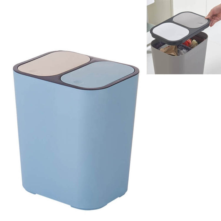 Poubelle de tri sélectif humide et sec pour cuisine domestique, Corbeille à papier, Bleu, Blanc, Gris, Beige