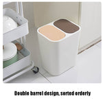 Poubelle de tri sélectif humide et sec pour cuisine domestique, Corbeille à papier, Bleu, Blanc, Gris, Beige