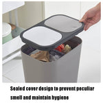 Poubelle de tri sélectif humide et sec pour cuisine domestique, Corbeille à papier, Bleu, Blanc, Gris, Beige