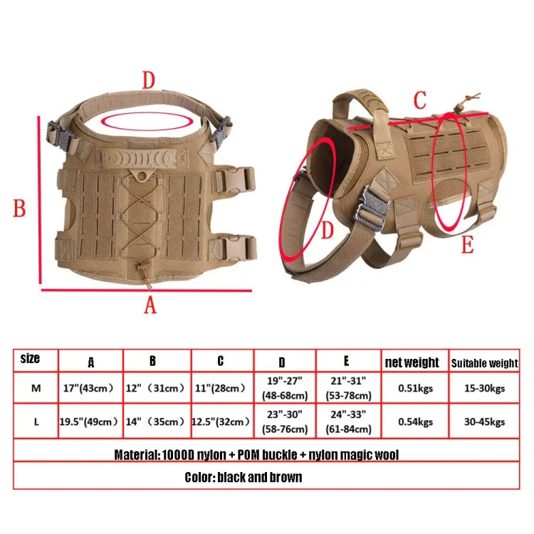 Gilet de dressage pour chien, équipement de plein air, vêtements pour animaux de compagnie, M, L