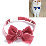 Collier Réglable en Velours avec Nœud Papillon pour Animaux de Compagnie (Chat, Chien, Lapin), Accessoires, S 17-30cm Nœud Papillon, S 17-30cm Nœud Papillon avec Clochette
