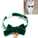 Collier Réglable en Velours avec Nœud Papillon pour Animaux de Compagnie (Chat, Chien, Lapin), Accessoires, S 17-30cm Nœud Papillon, S 17-30cm Nœud Papillon avec Clochette