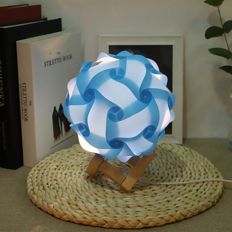 Veilleuse de chevet créative USB ronde, lampe de décoration de chambre romantique avec base en bois, kit de matériaux à fabriquer soi-même, produit fini