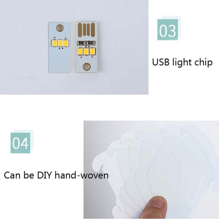 Veilleuse de chevet créative USB ronde, lampe de décoration de chambre romantique avec base en bois, kit de matériaux à fabriquer soi-même, produit fini