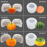 Moule en silicone pour bougie parfumée DIY Gâteau Citrouille Halloween Tridimensionnel, SW-36, SW-37, SW-45, SW-46, SW-47, ZW-57, ZW-109