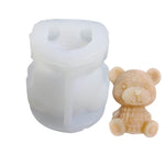 Moule en silicone en forme d'ours de dessin animé pour glaçons, thé au lait, café, moule en plâtre époxy pour bougies d'aromathérapie, MC-98, MC-152, MC-153, MC-154, MC-149, MC-150, MC-143, MC-151