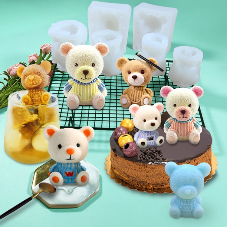 Moule en silicone en forme d'ours de dessin animé pour glaçons, thé au lait, café, moule en plâtre époxy pour bougies d'aromathérapie, MC-98, MC-152, MC-153, MC-154, MC-149, MC-150, MC-143, MC-151