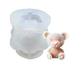 Moule en silicone en forme d'ours de dessin animé pour glaçons, thé au lait, café, moule en plâtre époxy pour bougies d'aromathérapie, MC-98, MC-152, MC-153, MC-154, MC-149, MC-150, MC-143, MC-151