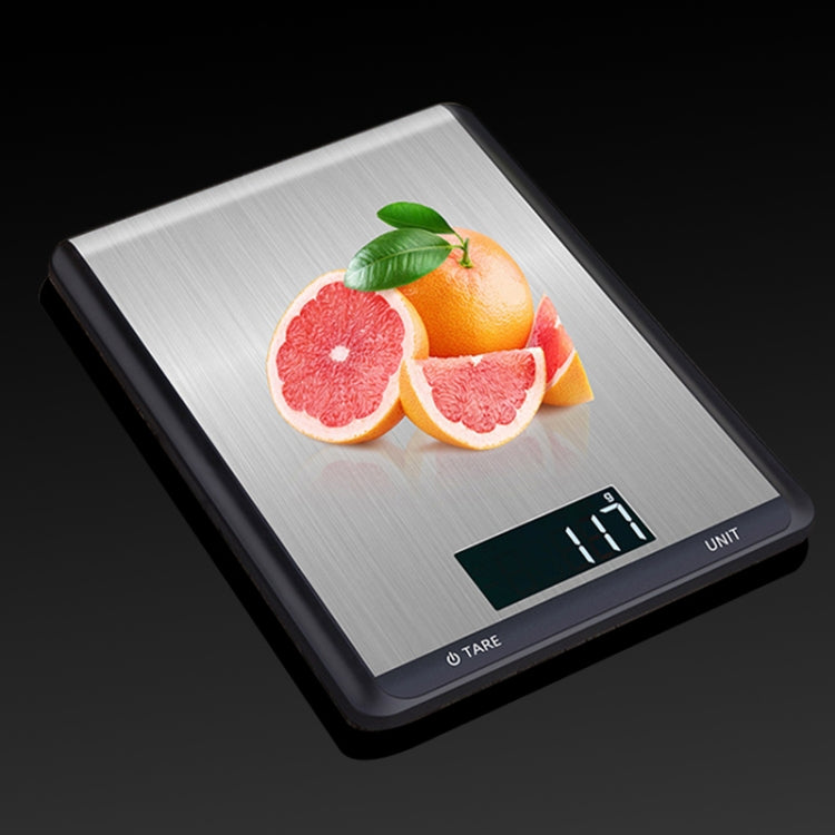Balance de cuisine en acier inoxydable, balance électronique alimentaire domestique, 5kg/1g, 10kg/1g