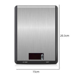 Balance de cuisine en acier inoxydable, balance électronique alimentaire domestique, 5kg/1g, 10kg/1g