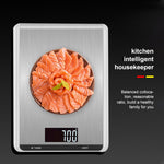 Balance de cuisine en acier inoxydable, balance électronique alimentaire domestique, 5kg/1g, 10kg/1g