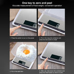 Balance de cuisine en acier inoxydable, balance électronique alimentaire domestique, 5kg/1g, 10kg/1g